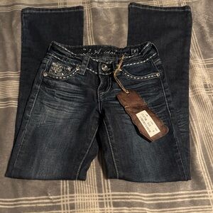 La Idol Embellished Dark Wash Jeans